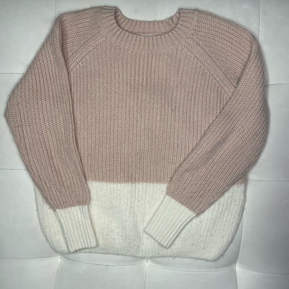 Elodie Other - Elodie Girl Pink and White Knit Sweater